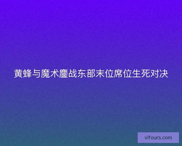 黄蜂与魔术鏖战东部末位席位生死对决 黄蜂与魔术鏖战东部末位席位生死对决